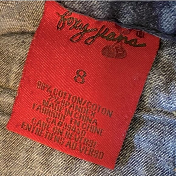 Vintage Foxy Jeans Med Wash Flare Y2K Mid Rise 8 - Picture 7 of 10